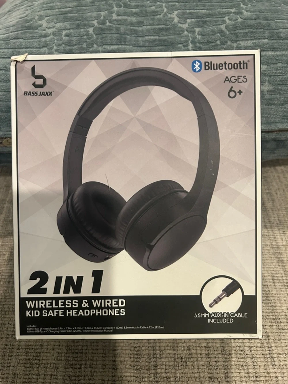 Kids Bluetooth & Wired Headphones — Black